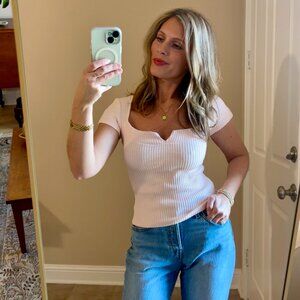 Free People Your Girl Square Neck Top